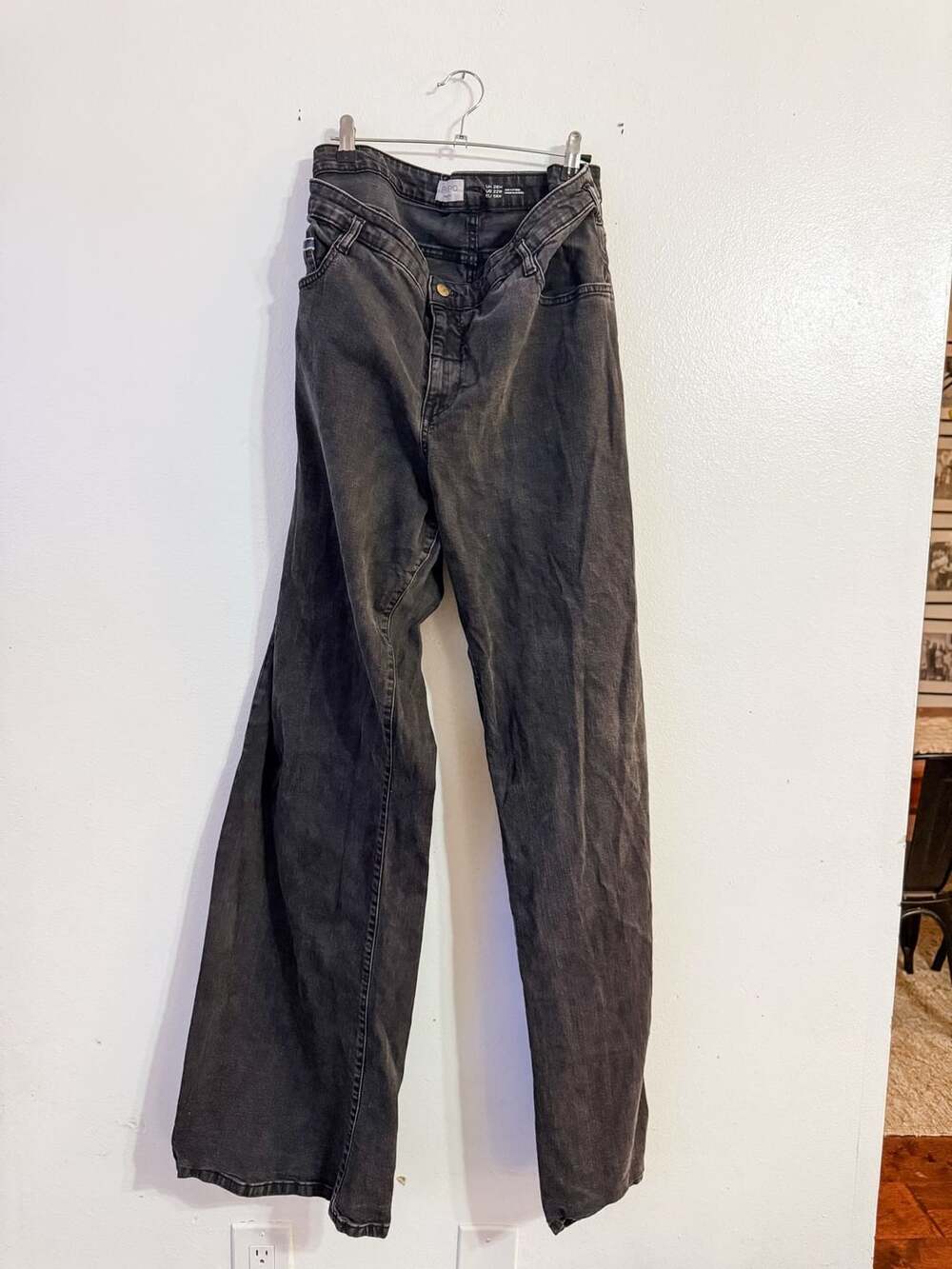 Pilcro Jeans Size US 22W Black Washed Denim Mini Flare Bootcut Plus Anthropologi